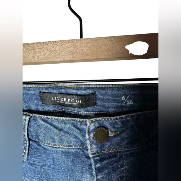 Liverpool Jeans Company Womens Distressed Mid-Rise Skinny Jeans Blue Size 6 / 28 - Picture 6 of 11